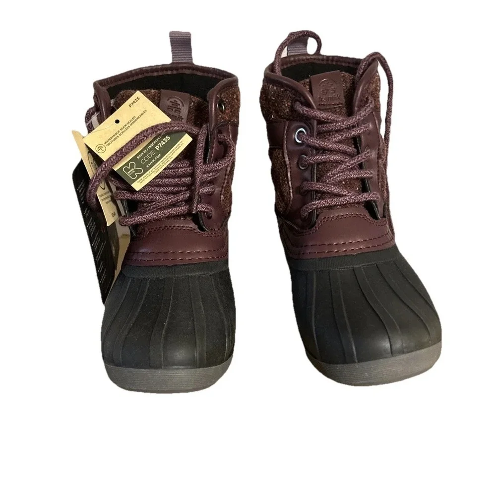 Kamik Sierra Mid Girls (Unisex) Kids Boots - Burgundy Size 3 Snow Boot NEW Shoes